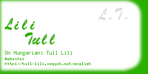 lili tull business card